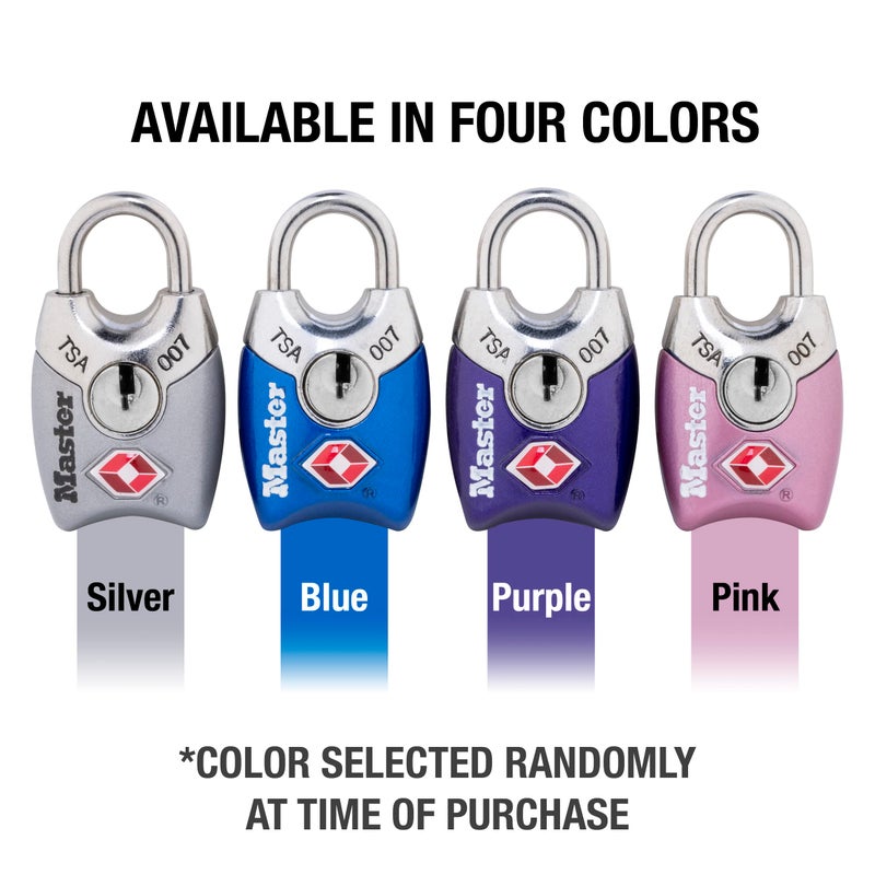 Master Lock 4689Q TSA Approved Luggage Lock, 4 Pack, Colors May Vary - Image 5